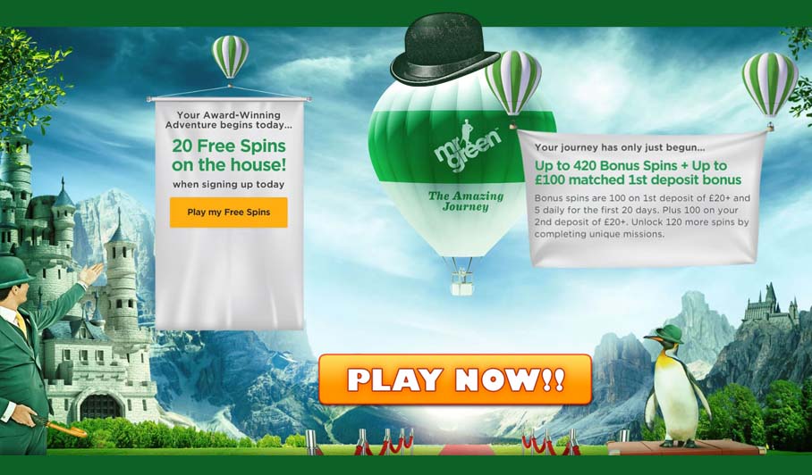 mr green casino signup offer august 2016